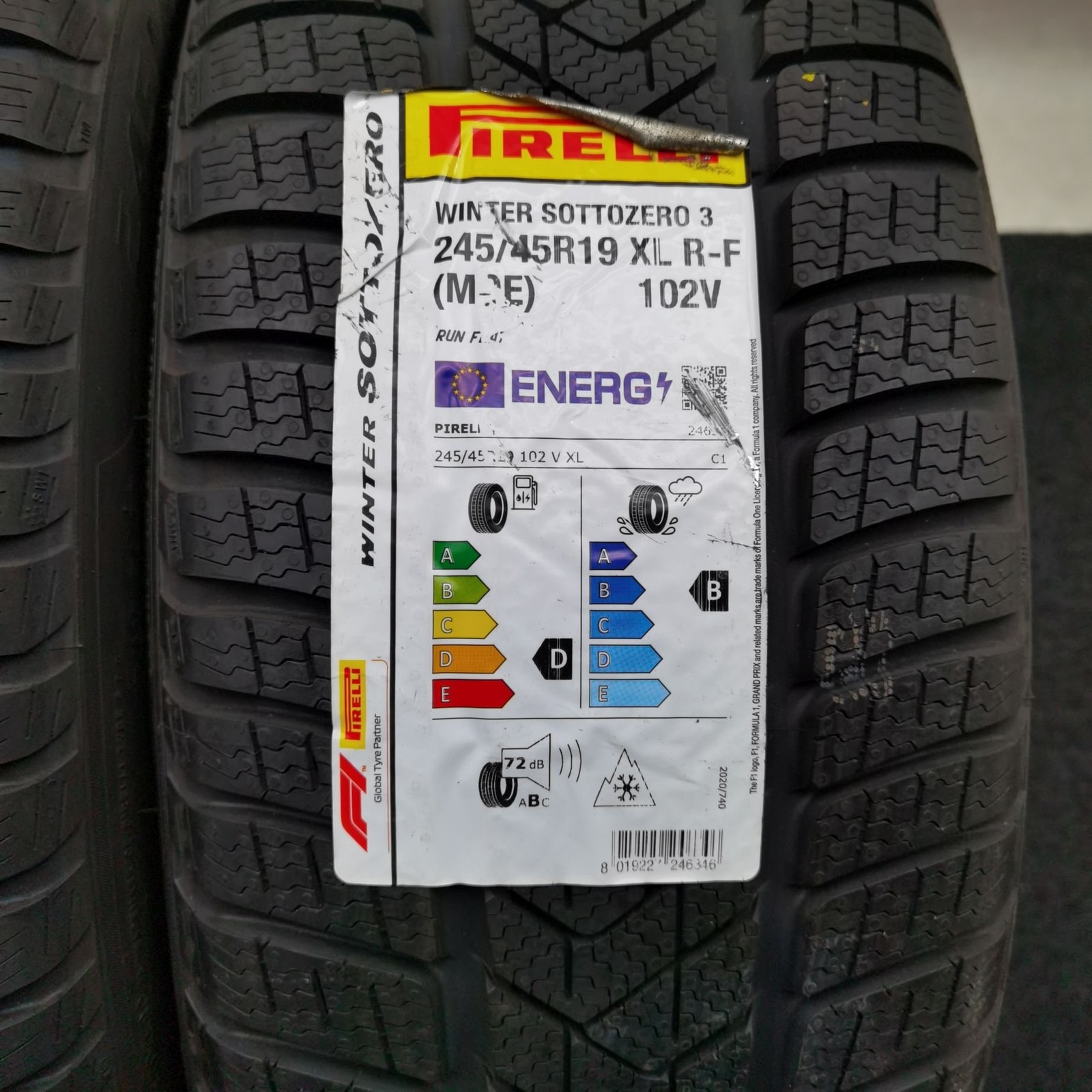 Pirelli Winter Sottozero 3 MOE Run Flat 245/45 R19 Winterreifen – Bild 2
