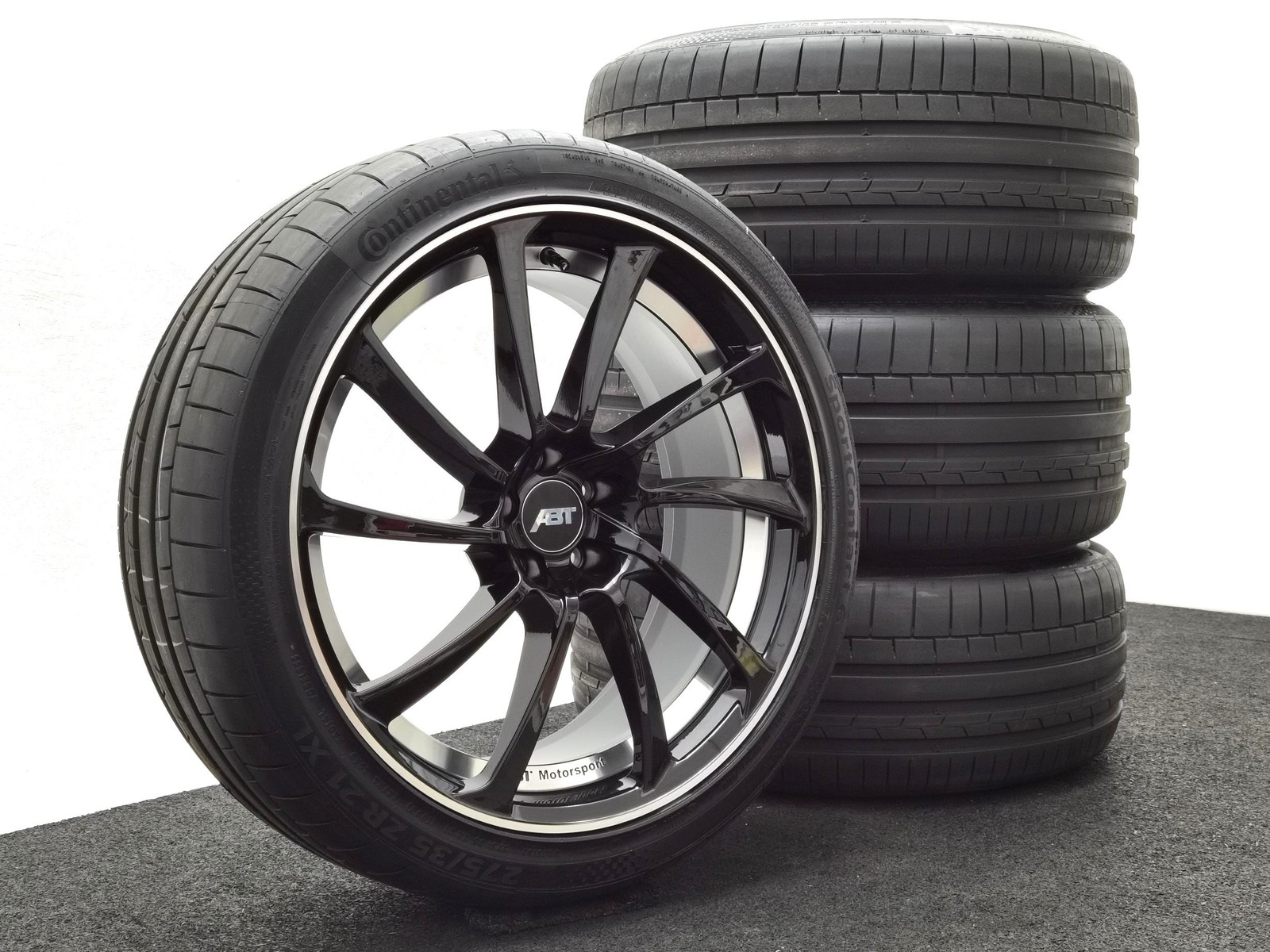 21 Zoll ABT Sportsline DR21 Glossy black, glanzgedreht Sommerräder / Continental SportContact 6 (AO) 275/35 R21