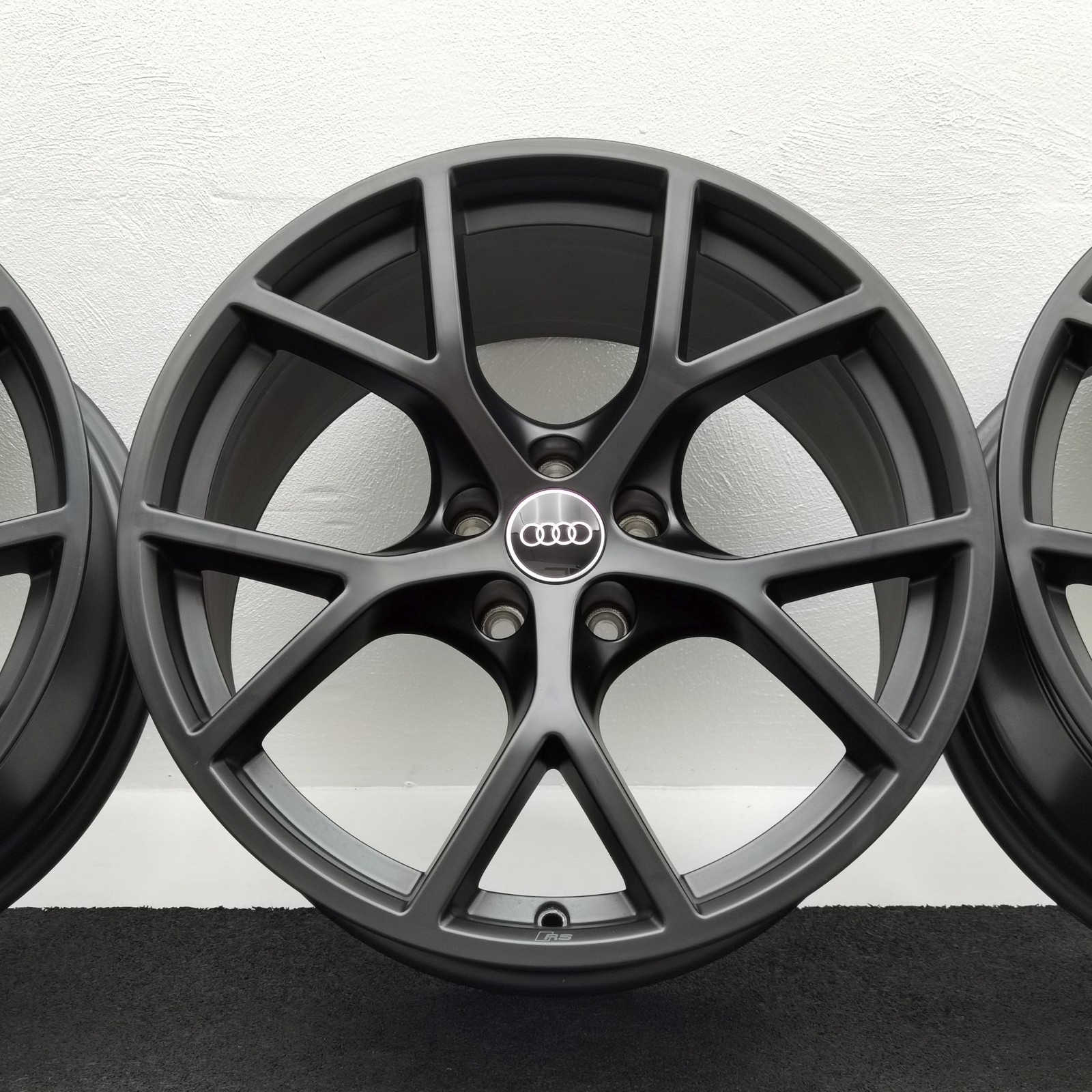 19 Zoll Audi 5-Y-Speichen Schwarz matt Alufelgen – Bild 5