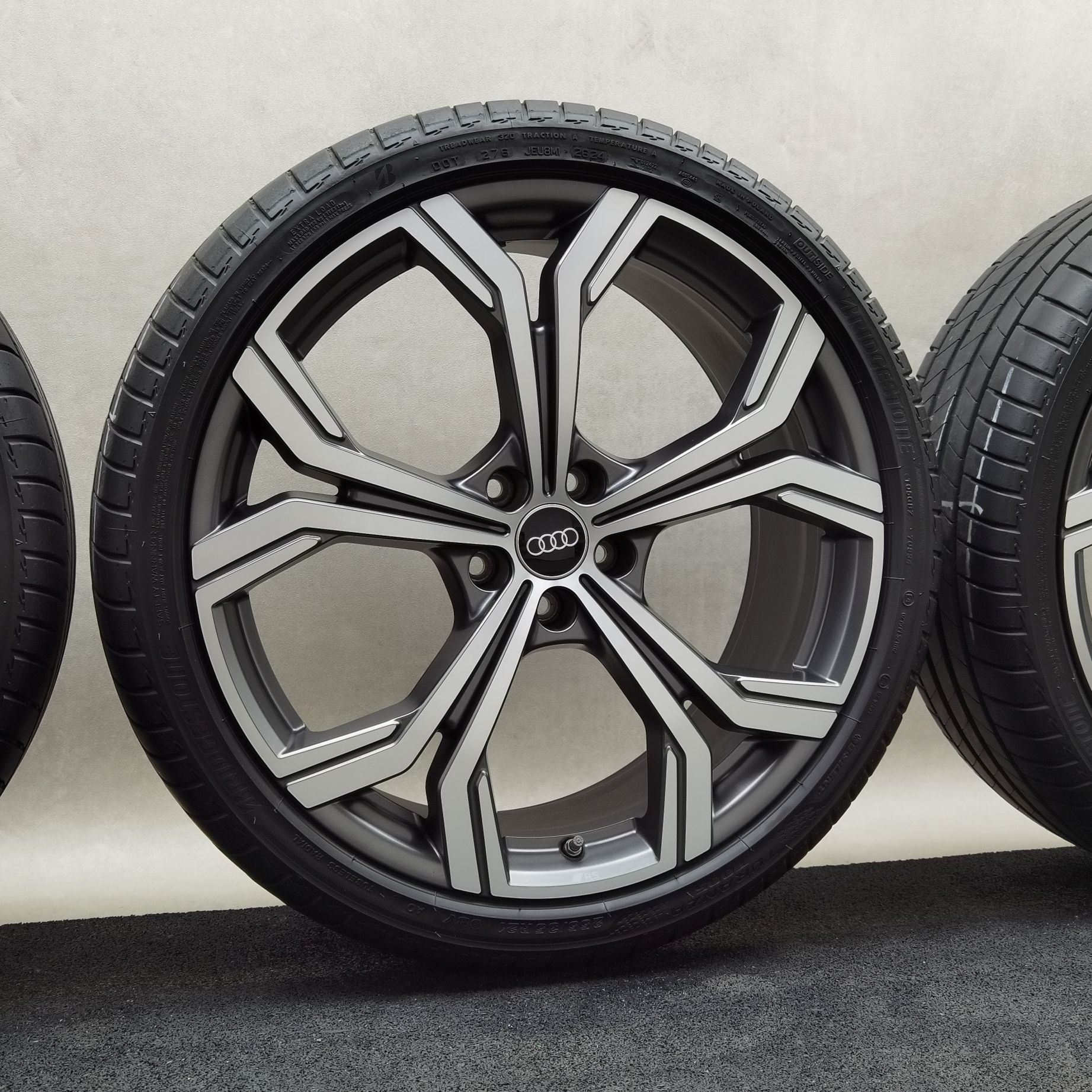 21 Zoll Audi 5-Doppelspeichen Grau Sommerräder / Bridgestone Turanza T005 B-Silent AO 255/35 R21 – Bild 4