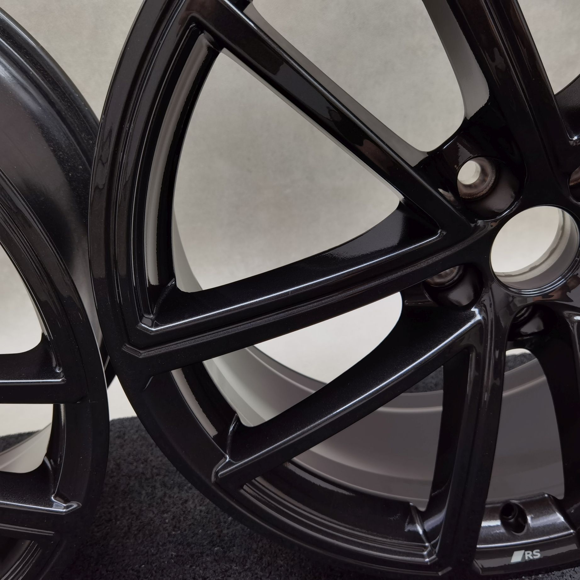 20 Zoll Audi 5-Doppelspeichen (Audi Sport) Schwarz metallic Alufelgen – Bild 5