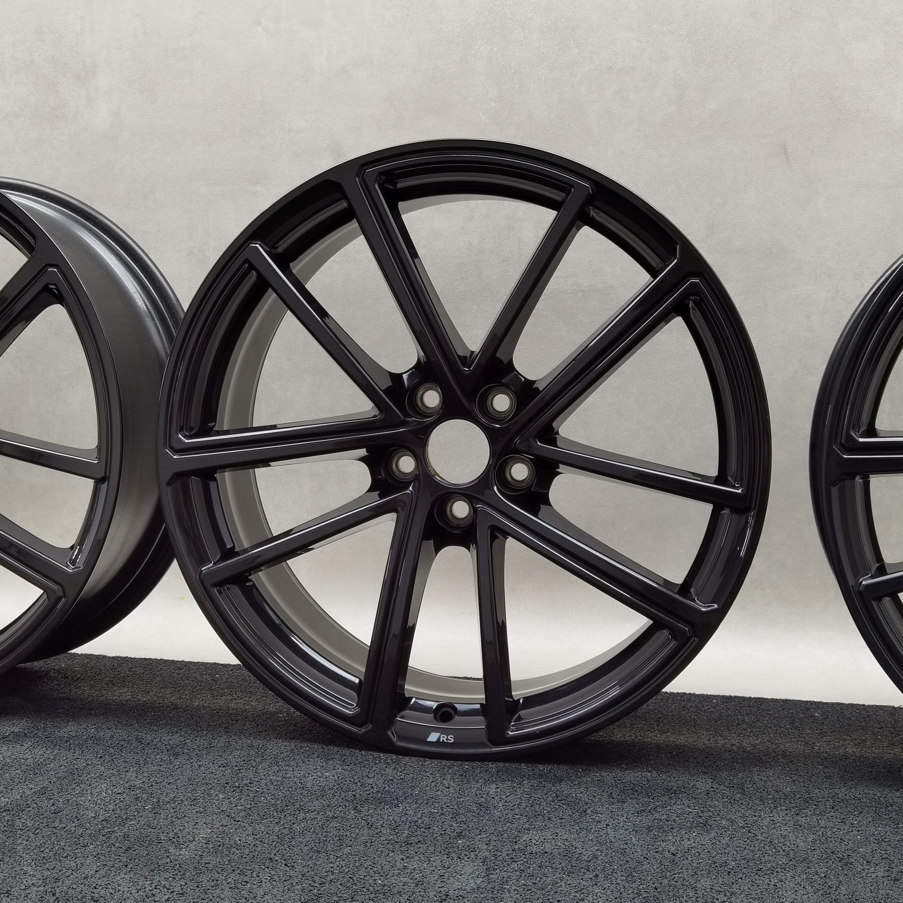20 Zoll Audi 5-Doppelspeichen (Audi Sport) Schwarz metallic Alufelgen – Bild 6