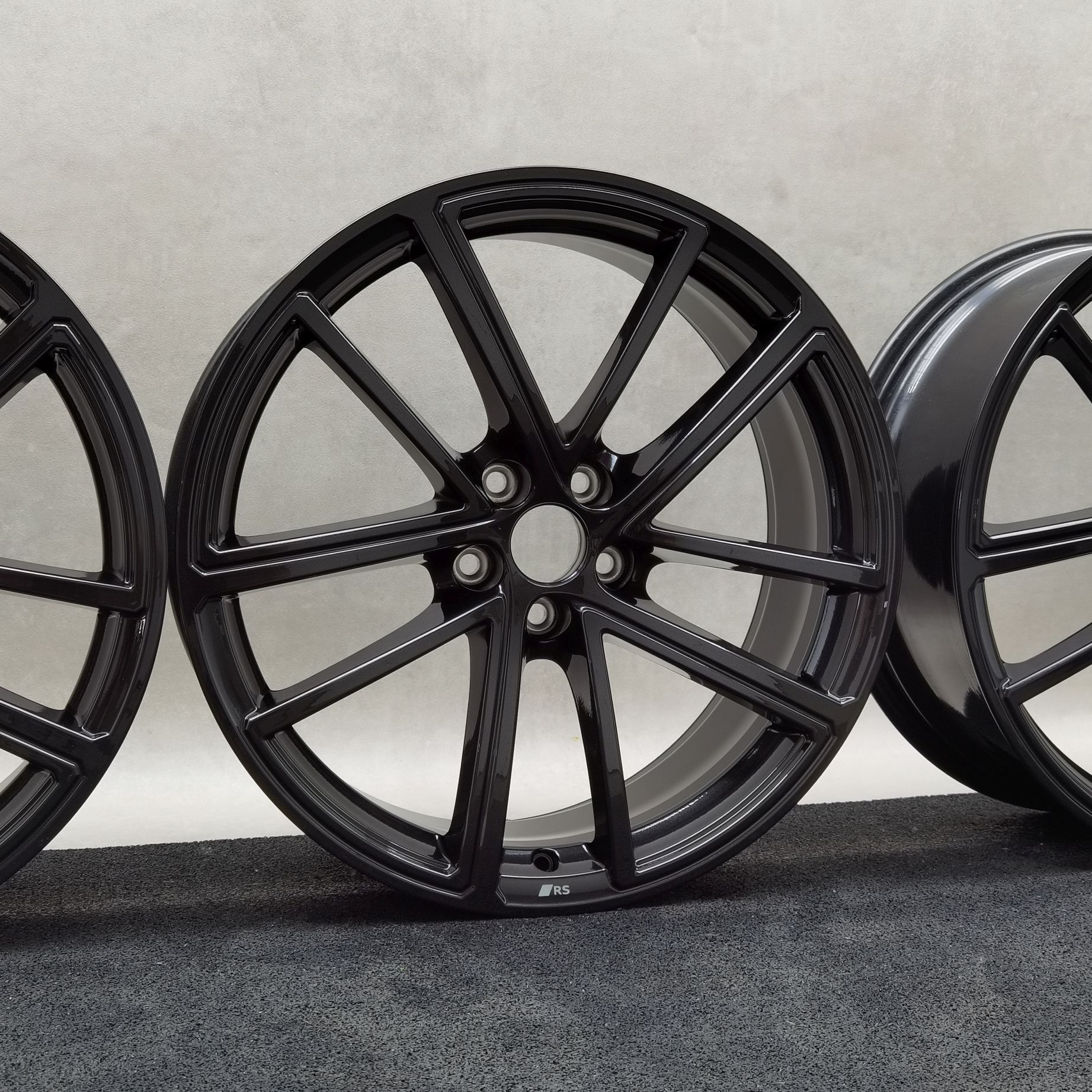 20 Zoll Audi 5-Doppelspeichen (Audi Sport) Schwarz metallic Alufelgen – Bild 4