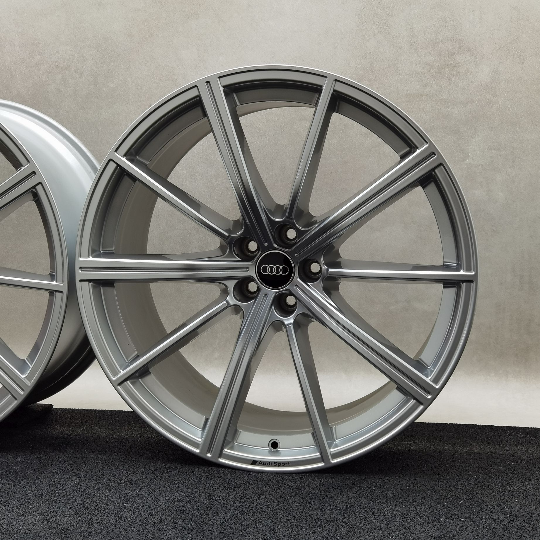 22 Zoll Audi 10-Speichen-Stern Silber Alufelgen – Bild 5