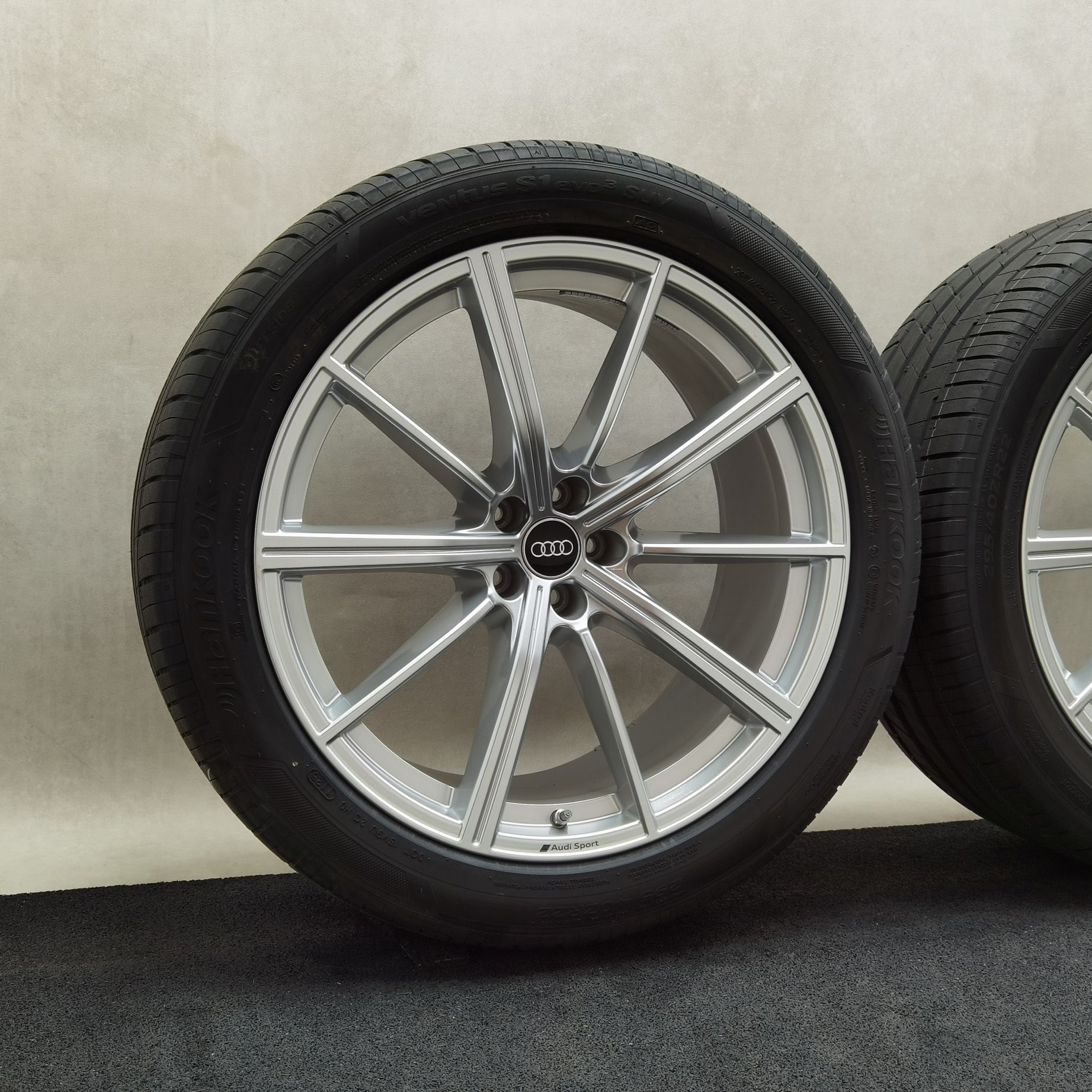 22 Zoll Audi 10-Speichen-Stern Silber Sommerräder / Hankook Ventus S1 evo3 SUV (K127A) 295/40 R22 – Bild 3