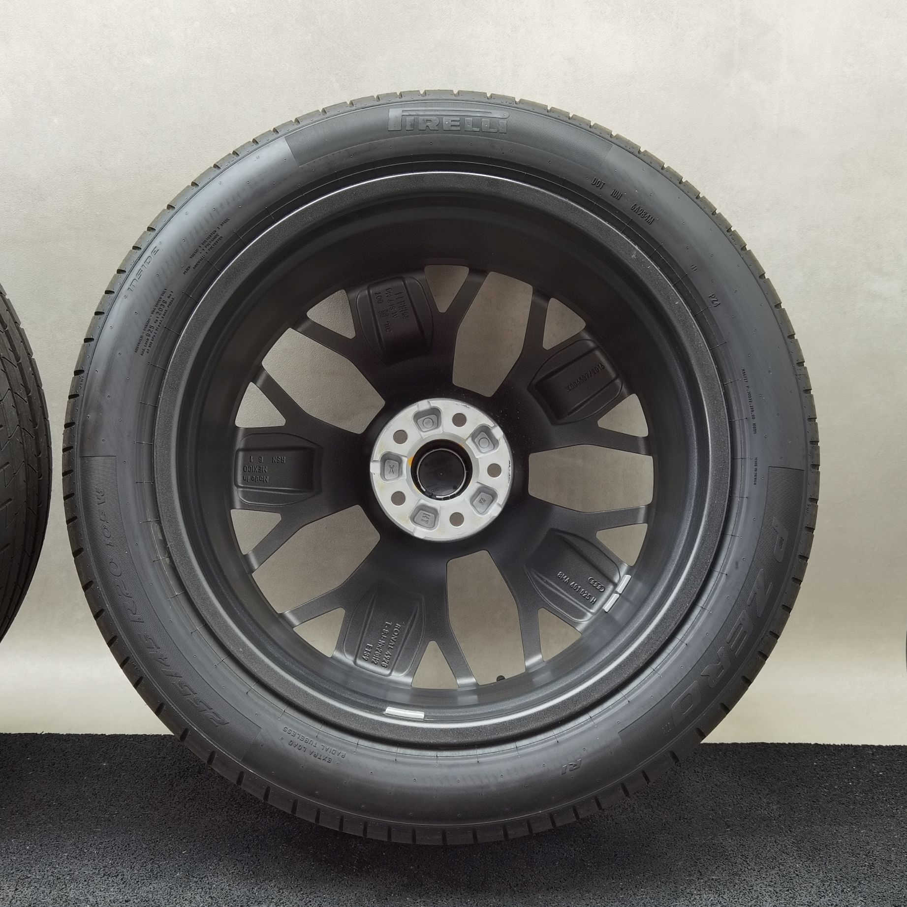 20 Zoll Audi 5-Doppel-Y-Speichen Graphitgrau, glanzgedreht Sommerräder / Pirelli P-Zero (PZ4) R1 255/45 R20 – Bild 7