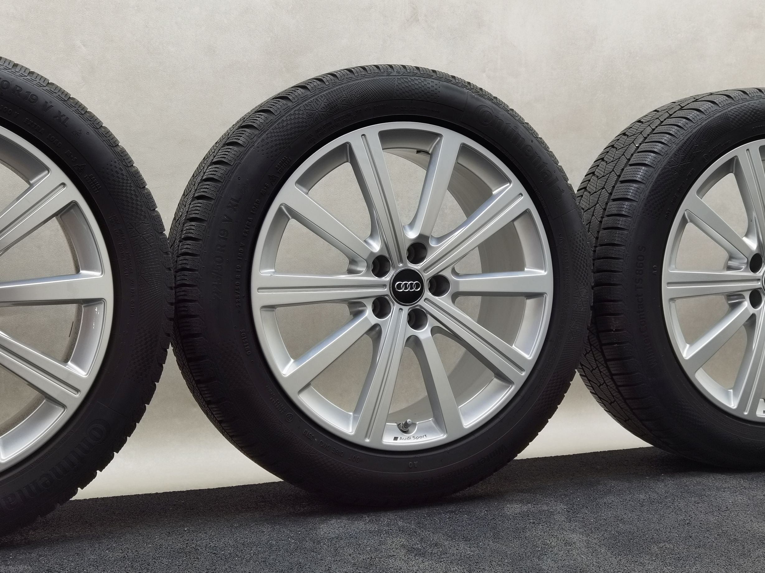 19 Zoll Audi 10-Speichen-Stern Silber Winterräder / Continental WinterContact TS 860 S (AO) 225/50 R19 – Bild 1