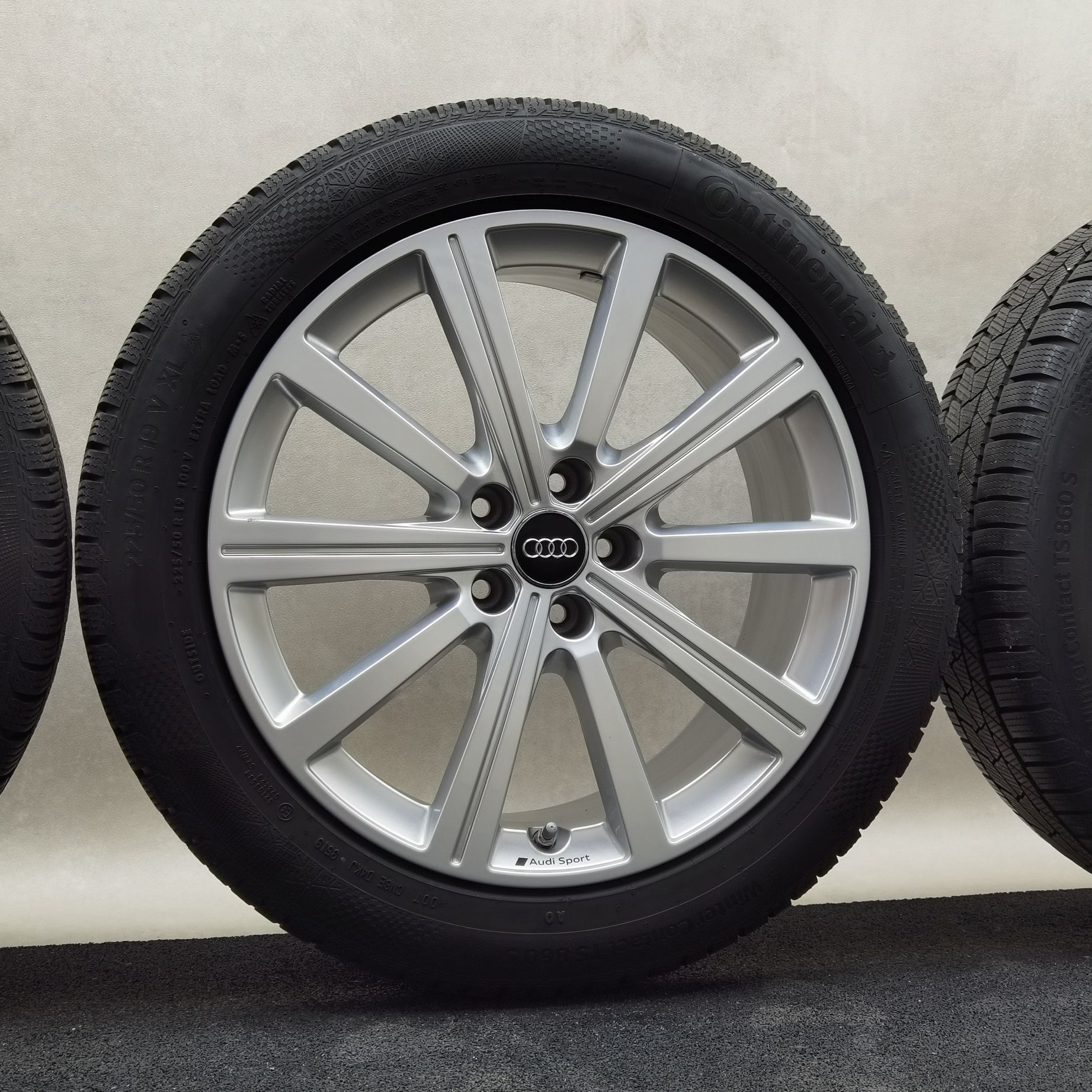 19 Zoll Audi 10-Speichen-Stern Silber Winterräder / Continental WinterContact TS 860 S (AO) 225/50 R19 – Bild 4