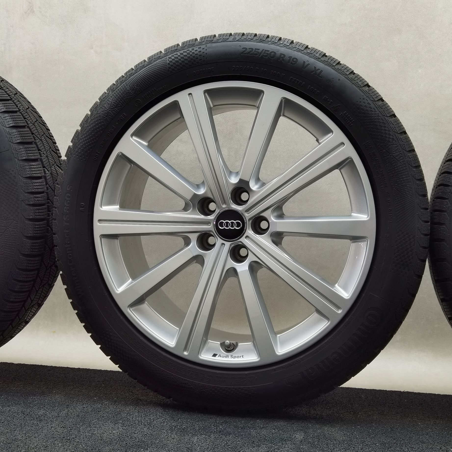 19 Zoll Audi 10-Speichen-Stern Silber Winterräder / Continental WinterContact TS 860 S (AO) 225/50 R19 – Bild 6