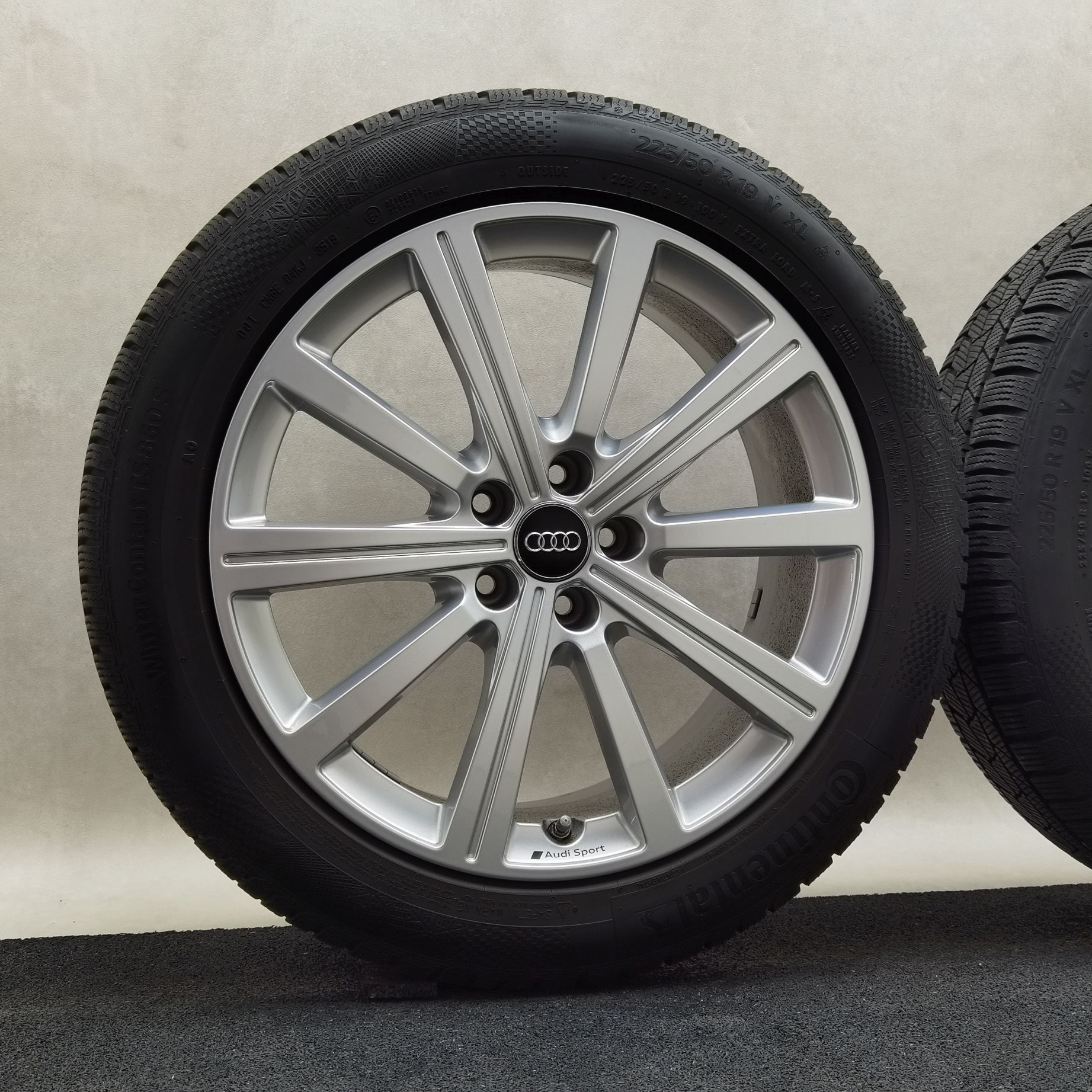 19 Zoll Audi 10-Speichen-Stern Silber Winterräder / Continental WinterContact TS 860 S (AO) 225/50 R19 – Bild 3